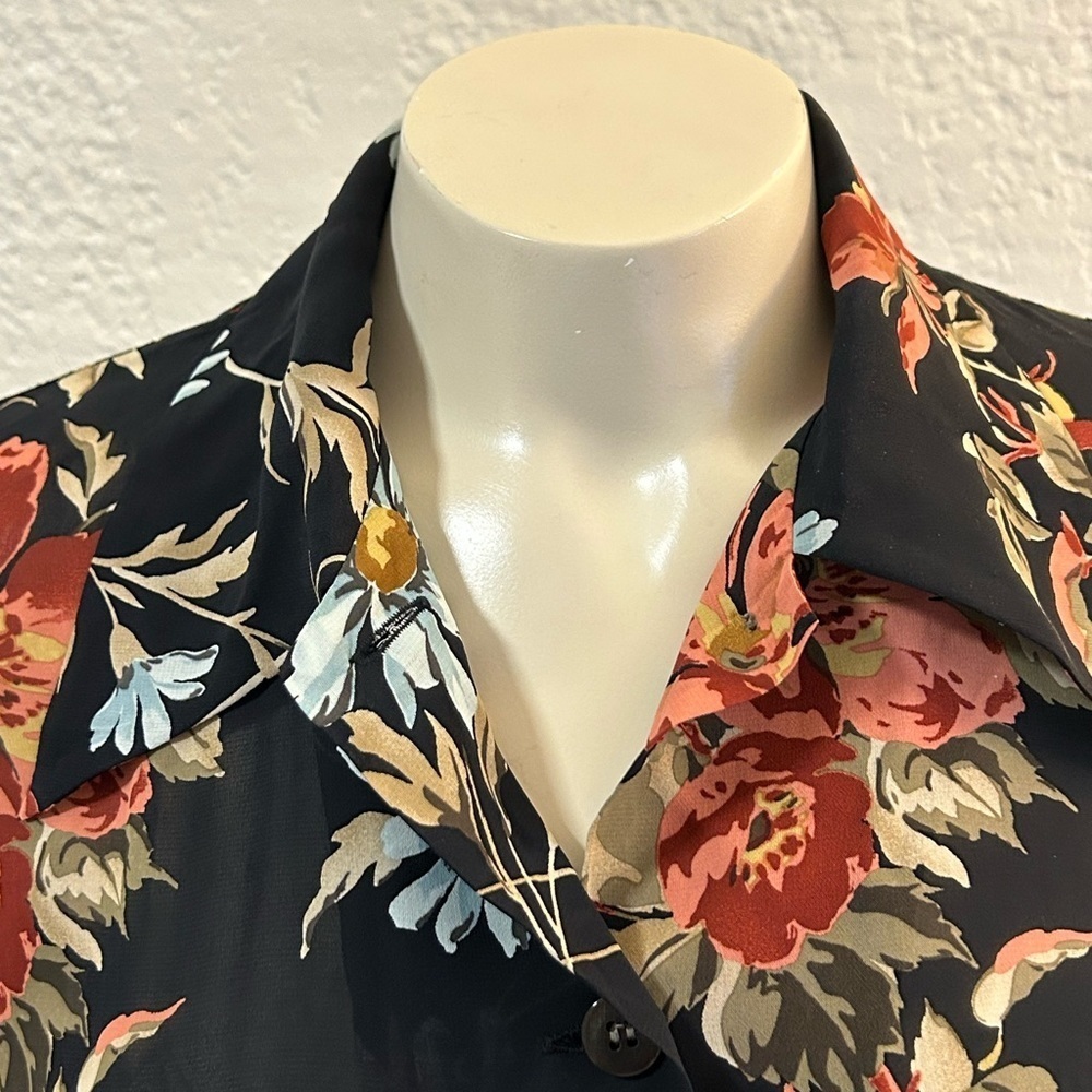 ATSURO TAYAMA floral blouse /tunic MED made in Japan - Picture 5 of 12